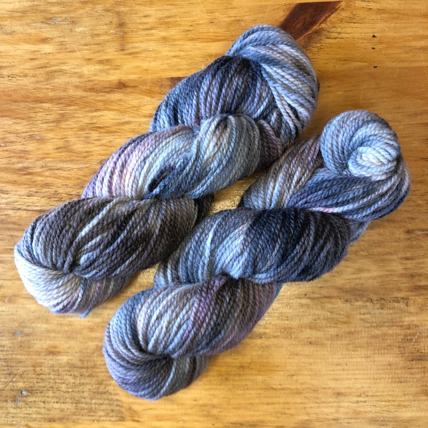 Worsted Weight (4) Yarn, 100% Wool, Hand Dyed "Fieldstone" Colourway